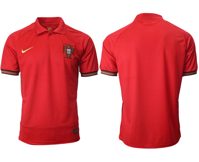 Men 2021 European Cup Portugal home aaa version red Soccer Jersey->customized soccer jersey->Custom Jersey